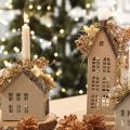Étoiles décoratives floquées à disperser jaune marron Ø4/5cm 40 pcs | Floristik24.be