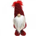 Floristik24 Deco Gnome Beard Christmas Gnome Déco Figurine Rouge H30cm