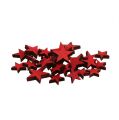 Floristik24 Étoiles en bois éparses rouges 3-5cm 72pcs