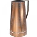 Floristik24 Vase déco cruche décorative couleur cuivre déco vintage L21cm H36cm