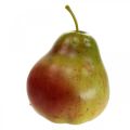 Floristik24 Déco poire vert rouge, déco fruit, mannequin alimentaire 11cm