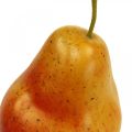 Floristik24 Déco poire jaune rouge, déco fruits, mannequin alimentaire 12,5cm