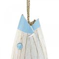 Floristik24 Poisson déco bois poisson en bois à suspendre bleu clair H57,5cm