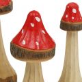Floristik24 Tabourets décoratifs en bois rouge, naturel 13,5cm - 19cm 3pcs
