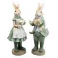 Déco lapin paire de lapins figurines vintage H40cm 2pcs