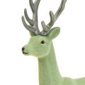 Floristik24 Figurine de Noël cerf renne déco vert gris H37cm