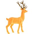 Floristik24 Figurine décorative cerf renne jaune marron floquée 37cm