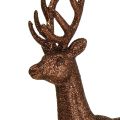 Floristik24 Déco cerf renne décoration cuivre figure paillettes H37cm