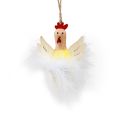 Floristik24 Décoration de Pâques poulet décoratif à suspendre décoration en bois H8cm 6 pièces