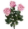 Floristik24 Rose décorative touffue vieux rose Ø 10 cm L 65 cm 3 ex