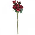 Floristik24 Roses déco roses artificielles rouges fleurs en soie 50cm 3pcs