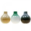 Floristik24 Vases décoratifs, set de vases en céramique sphérique H10,5cm Ø9cm 3pcs