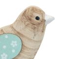 Floristik24 Oiseaux décoratifs oiseaux en bois décoration de table printemps naturel coloré 12cm 3pcs