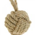 Floristik24 Décoration à suspendre boule de corde jute naturel Ø5,5cm 3pcs