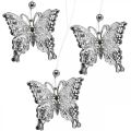 Papillon pendentif décoratif, décoration de mariage, papillon en métal, ressort 6pcs