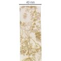 Ruban cadeau à motifs végétaux, ruban décoratif à l'aneth, 40 mm de large, 20 m de long | Floristik24.be