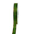 Floristik24 ruban décoratif vert avec fil 15mm 15m