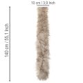 Ruban en fausse fourrure, ruban décoratif, long, doux, 10 x 140 cm, lot de 3 | Floristik24.be