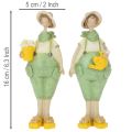 Figurines décoratives décoration de table de jardinier été vert jaune 16,5×5,5cm 2pcs | Floristik24.be
