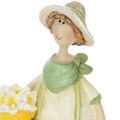 Figurines décoratives décoration de table de jardinier été vert jaune 16,5×5,5cm 2pcs | Floristik24.be