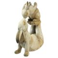 Floristik24 Figurines décoratives mère lapin avec enfant lapin gris marron H35cm