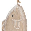 Crochet déco poisson en bois 21cm 2pcs | Floristik24.be