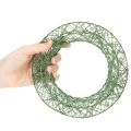 Couronne décorative en treillis métallique vert pour projets de bricolage, 19 cm, 2 pièces | Floristik24.be