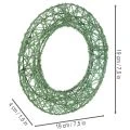 Couronne décorative en treillis métallique vert pour projets de bricolage, 19 cm, 2 pièces | Floristik24.be