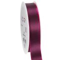 Floristik24 Ruban cadeau, ruban en taffetas violet, élégamment brillant, 25 mm de large, 50 m de long