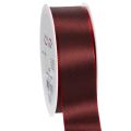 Floristik24 Ruban décoratif en taffetas rouge, polyvalent, 40 mm x 50 m