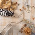 Ruban cadeau beige étroit, ruban fin pour emballage, 10 mm de large, 50 m de long | Floristik24.be