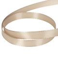 Ruban cadeau beige étroit, ruban fin pour emballage, 10 mm de large, 50 m de long | Floristik24.be