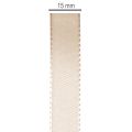 Ruban décoratif en satin, ruban en taffetas beige 15 mm 50 m | Floristik24.be