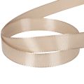 Ruban décoratif en satin, ruban en taffetas beige 15 mm 50 m | Floristik24.be