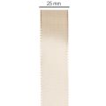 Ruban décoratif en taffetas satiné beige, 25 mm, 50 m | Floristik24.be