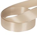 Ruban décoratif en taffetas satiné beige, 25 mm, 50 m | Floristik24.be