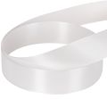 Ruban décoratif en taffetas blanc, 25 mm de large, 50 m de long | Floristik24.be