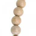 Floristik24 Anneau décoratif perles en bois nature décoration à suspendre décoration de table Ø30cm 2pcs