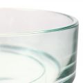 Floristik24 Coupelle décorative en verre bol en verre rond plat clair Ø15cm H5cm