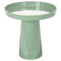 Floristik24 Plateau décoratif en métal vert, à base ronde, pour compositions florales, 20 cm