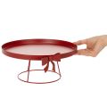 Plateau décoratif sur pied avec nœud en métal, 30 cm, lot de 2 pièces | Floristik24.be