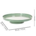 Assiette décorative ronde verte sur support pour la décoration de table, 30 cm | Floristik24.be