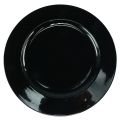 Floristik24 Assiette décorative noire plate en plastique brillant Ø28cm H2cm