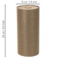 Rouleau de décoration de table non tissée marron 24 cm x 25 m pour tables de fête | Floristik24.be