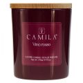 Floristik24 Bougie parfumée dans un verre Camila vin rouge Ø7,5cm H8cm