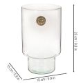 Récipient cylindrique en verre Eco Glass 25 cm | Floristik24.be