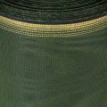 Ruban moiré vert foncé élégant, 125 mm, bordé de perles dorées, ruban de deuil, décoration de mariage, ruban à nœud | Floristik24.be