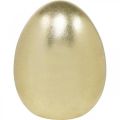 Floristik24 Oeuf en céramique doré, noble décoration de Pâques, objet déco oeuf métallique H16,5cm Ø13,5cm