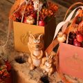 Figurine d'écureuil assis pour décoration d'automne, 10 cm | Floristik24.be