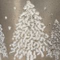 Seau décoratif avec sapins et poignée en bois, 13 cm | Floristik24.be